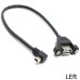 30cm / 12in Panel Mount USB A Female to Right-Angle USB Mini A Male Extension Cable 30cm / 12in Panel Mount USB A Female to Right-Angle USB Mini A Male Extension Cable