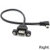 30cm / 12in Panel Mount USB A Female to Right-Angle USB Mini A Male Extension Cable 30cm / 12in Panel Mount USB A Female to Right-Angle USB Mini A Male Extension Cable