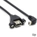 30cm / 12in Panel Mount USB A Female to Right-Angle USB Mini A Male Extension Cable 30cm / 12in Panel Mount USB A Female to Right-Angle USB Mini A Male Extension Cable