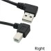 30cm / 12inch Short UP / DOWN / Left / Right Angled USB A to USB B Adapter Cable