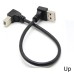 30cm / 12inch Short UP / DOWN / Left / Right Angled USB A to USB B Adapter Cable
