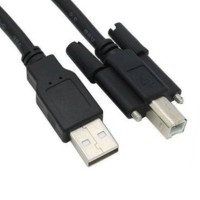 Panel Mount Screw Lock USB-B to USB-A Data Cable