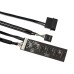 USB 2.0 9pin 10pin Header 1 to 4 Female Splitter Extension Cable HUB with IDE 5V Power Adapter Port