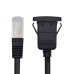 Car Use Waterproof / Dustproof Latch Locking Cat6 RJ45 Male to Panel Mount Female Network LAN Cable